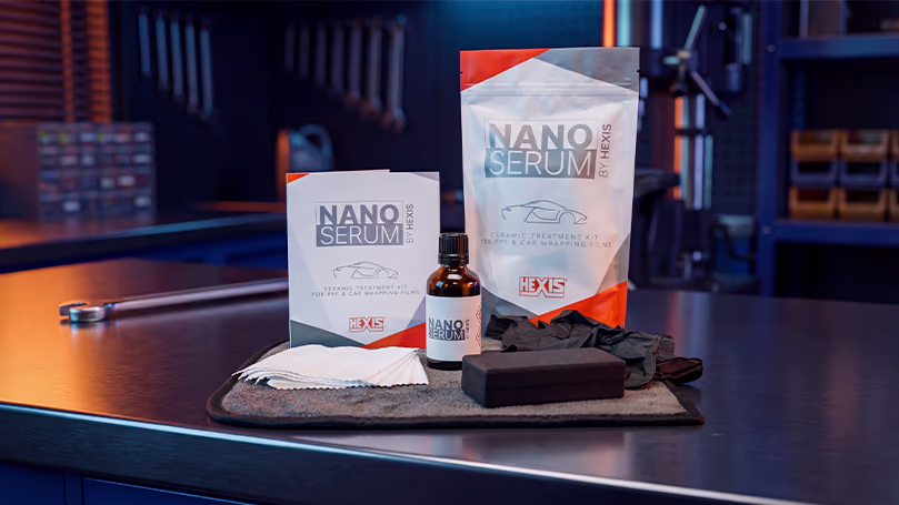 NANO SERUM – تعزيز سيراميكي لحماية طلاء السيارات في اسار أوتو الدمام منتج NANO SERUM تعزيز سيراميكي لفيلم حماية الطلاء PPF – متوفر في اسار أوتو بالدمام، السعودية